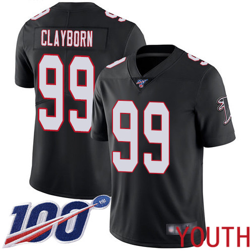 Atlanta Falcons Limited Black Youth Adrian Clayborn Alternate Jersey NFL Football #99 100th Season Vapor Untouchable->youth nfl jersey->Youth Jersey